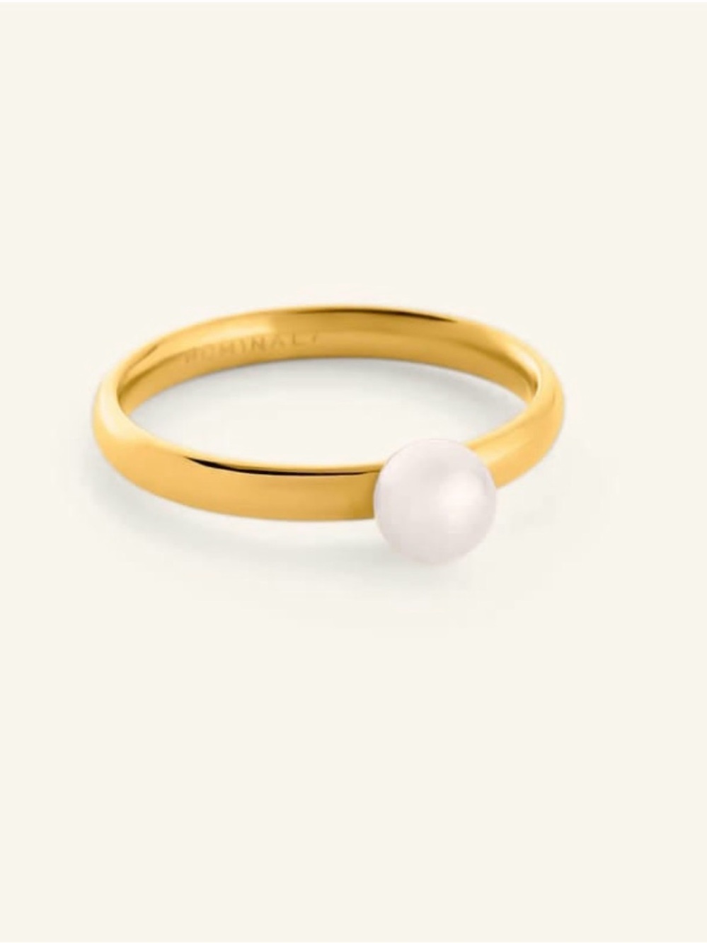 Gold Pearl Stackable Ring
